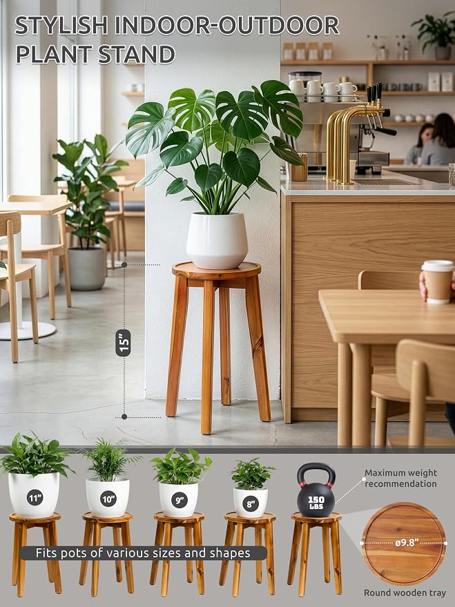 Demigo 15-Inch Tall Plant Stand - Image 2