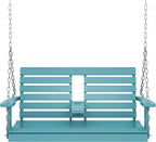 KINGYES Outdoor Hanging Porch Swing, 2 Seat Patio Swing Chair - Image 9