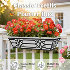 2 Pack 24 Inch Railing Boxes Planter - Image 2