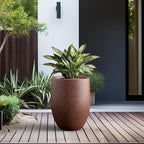 Kante 21.7" H Rusty Tall Planter, Large Outdoor Indoor Decorative Pot - Image 4