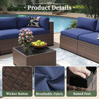 Aoxun 15 Piece Patio Furniture Set - Image 8