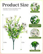 Faux Flowers for Outdoor Planters 16 Bundles UV Resistant Fake Artificial - Image 5