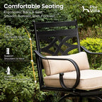 PHI VILLA 7 Pieces Patio Bar Set, Outdoor Bar Table and Chairs Set, Strong and - Image 4