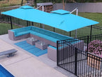 PURPLE LEAF 9' X 12' Patio Umbrella Outdoor Rectangle Umbrella Large Cantilever - Image 2