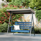 IVY&LANE Outdoor Porch Swing | HDPE Plastic | 2-Person | Hanging Bench Swings | - Image 6