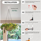 Ceiling Hooks for Hanging Plants 4pack 2.5inch Wall Mount Plant Hooks Meatl - Image 7