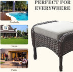 Belord Outdoor Ottomans for Patio Foot Rest - Image 8