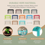 WestinTrends Malibu Low Outdoor HDPE Square Patio Coffee Table - Image 6