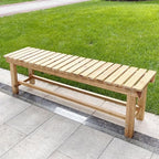 35.4'' Outdoor Garden Benches Weatherproof Patio Bench Two-Person Seat Backless by YangAera