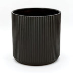 Amazon Basics Fluted Ceramic Round Planter by AmazonBasics