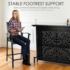 Kozyard Outdoor Bar Stools Set of 2, Patio Bar Chairs - Image 4