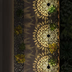 6 Pack Solar Lights Outdoor Garden Decorative Mandala Solar Pathway Lights - Image 6