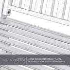 Grand patio 52" Farmhouse Outdoor Bench, Garden Benches - Image 7