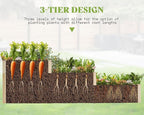 AMERLIFE 3-Tier Raised Garden Bed, 28 Inch Depth Fir Wood Planter Box - Image 3