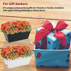 Planter Boxes for Domestic Gardening 8 Pcs, 17 Inch Long Window Sill Planter - Image 5