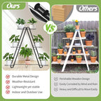 Heavy Duty Metal Plant Stand, Indoor Outdoor Plant Shelf & Rack - Image 5