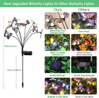 Solar Garden Butterfly Lights, 4 Pack 48 LED Solar Swaying Lights, 7 Color - Image 3