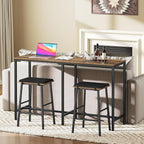 55" Long Bar Table, Counter Bar Height Table, High Top Table, Rectangular - Image 4