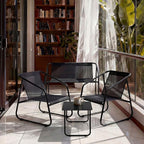 DUMOS 4 Piece Patio Furniture Set，Outdoor Patio Furniture Conversation Set - Image 2