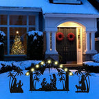 3Pack Lighted Metal Nativity Scene Garden Stake, Solar Christmas Decorations - Image 7