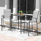 NUU GARDEN 3 Piece Outdoor Bar Set, Bar Height Patio Bistro Set, Textilene - Image 6