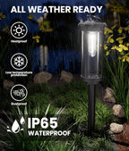 8 Pack Solar Pathway Lights Outdoor, Super Brightness IP65 Waterproof Auto - Image 3