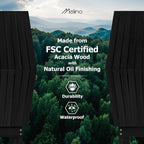 Melino Wooden Folding Outdoor Side Table, FSC Certified Acacia Weatherproof - Image 7