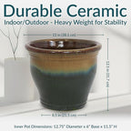 Sunnydaze Large Ceramic Plant Pot - Image 5