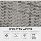 Outsunny 4 Piece Wicker Patio Furniture Set - Image 3