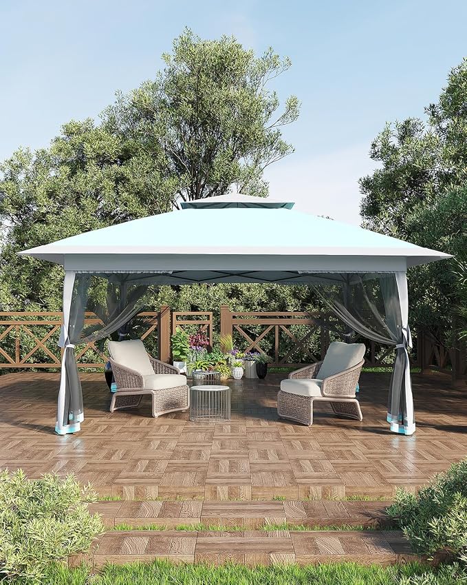 Canopy Tent 13x13 ft, Pop Up Gazebo One-Push Setup - Image 11