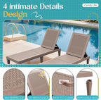 Greesum Outdoor Chaise Lounge Chairs Set of 2 - Image 4