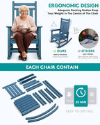 SERWALL Oversized Rocking Chair, Outdoor Rocking Chair - Image 5