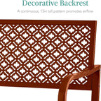 Best Choice Products Outdoor Bench 2-Person Metal Steel Benches Furniture - Image 5