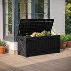 Flamaker Resin Deck Box 120 Gallon Waterproof Large Outdoor Indoor Storage Box - Image 7