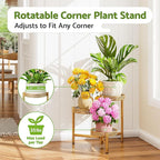 Metal Plant Stand Indoor Outdoor, 3 Tier Corner Tall Plant Shelf - Image 2