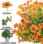 Artificial Fake Flowers for Outdoor Spring Decoration, 16 Bundles Faux Silk - Image 3