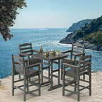 VINGLI 5-Piece Outdoor Patio Bar Table and Chairs Set, HDPE Bar Set All Weather - Image 6