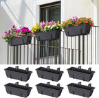 ETELI Deck Railing Planter Boxes 6 Pack Window Box - Image 2