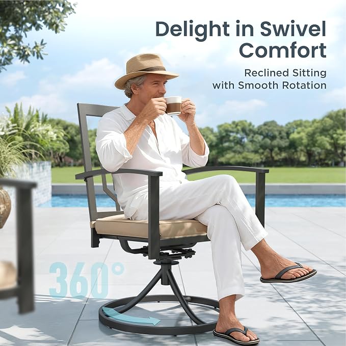 PHI VILLA 5 Pieces Outdoor Dining Set - Image 4