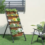 Giantex Vertical Raised Garden Bed on Wheels, 5-Tier Elevated Planter Boxes - Image 3