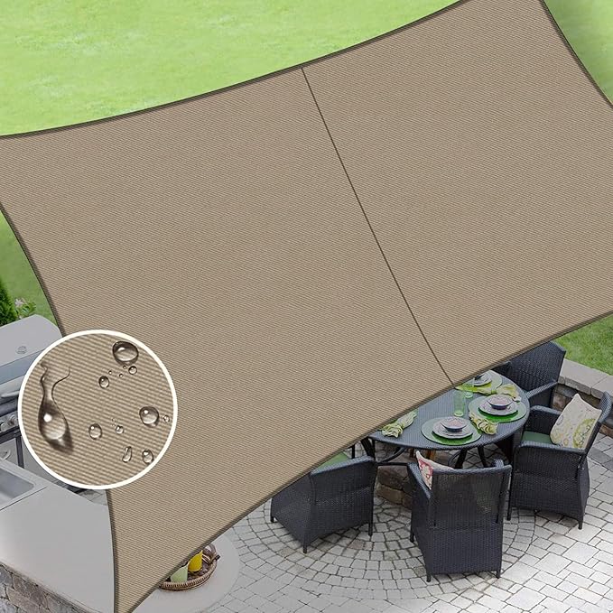 LOVE STORY Rectangle 4'x8' Waterproof Sun Shade Sail Canopy UV Block by LOVESTORY