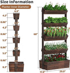 FILWH Wooden Raised Garden Bed Vertical Planter Box, Freestanding Plant Stand - Image 7