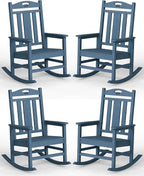 Ciokea Oversized Outdoor Rocking Chairs Set of 4, 380lbs Heavy-Duty Large Patio by CIOKEA