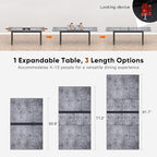 Aluminum Expandable Outdoor Dining Table, 3-Position Extensible Length Patio - Image 2