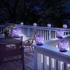 Solar Garden Lights Outdoor Waterproof, 4 Pack Cracked Glass Ball Light - Image 6
