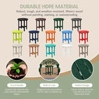 WestinTrends Dylan Adirondack Round Outdoor Side Table, Dark Green - Image 6