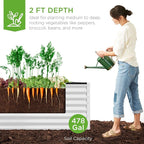 Best Choice Products 8x4x2ft Outdoor Metal Raised Garden Bed, Deep Root Planter - Image 4