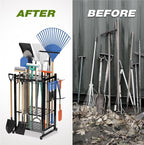 Garden Tool Organizer Rack Up to 50 Tools, Heavy-Duty Steel Yard Tool Organizer - Image 8