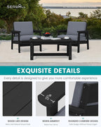 SERWALL HDPE Outdoor Couch Set of 2 - Image 4