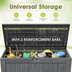 Devoko 125 Gallon Outdoor Storage Box, Waterproof Resin Deck Box - Image 4
